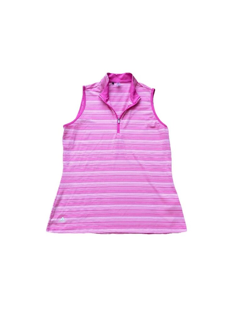 Adidas Medium Sleeveless Tank Top 1/4 Zip Pink Golf Tennis Pickleball
